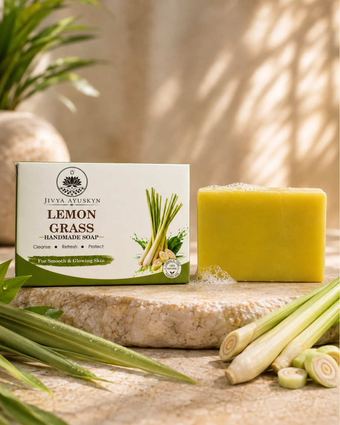 Lemongrass Hand-Crafted Soap - Image 3